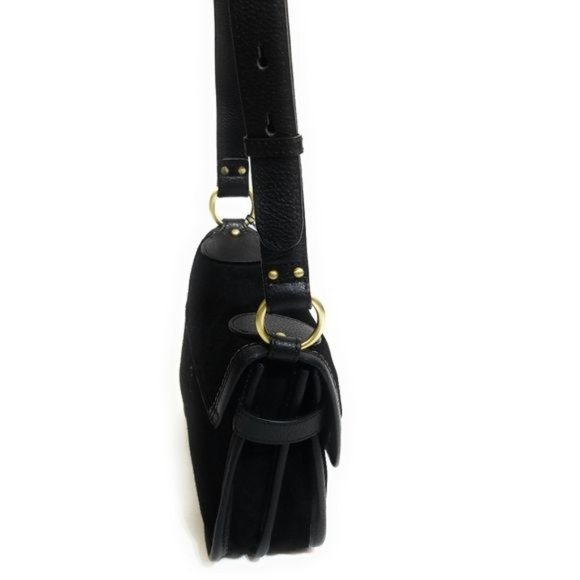 Nanette Lepore Womens New Waverly Flap Crossbody Shoulder Bag in Black - Picture 3 of 15